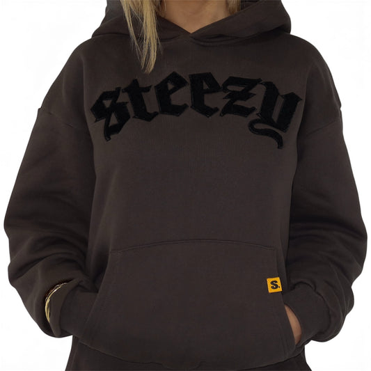 HEAVYWEIGHT CHENILLE PATCH HOODIE {ASH GREY}